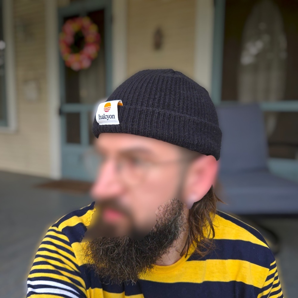 Halcyon Skater Beanie AS Colour Hat‎ Streetwear Fisherman Gorpcore OS EUC Black
